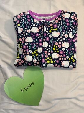 Simple Joys - Purple Floral Kids One Piece Footie Sleeper